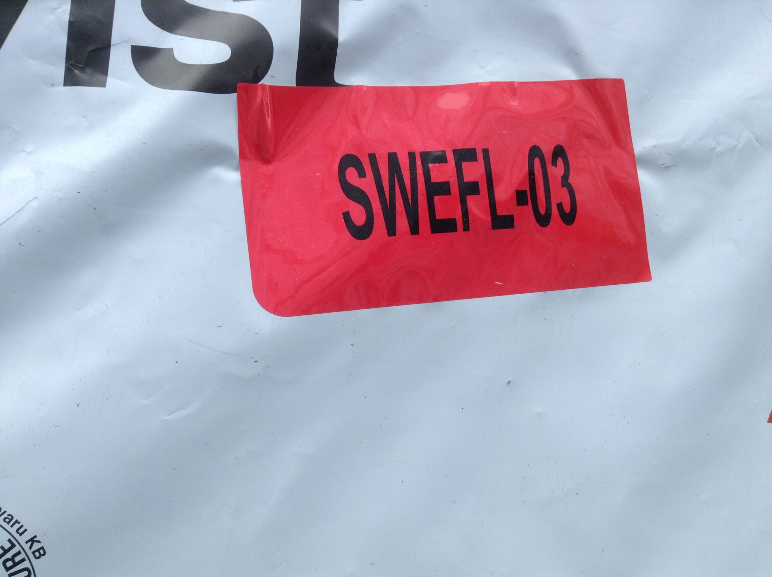A timber shipment bearing the SWEFL label